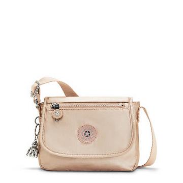 Kipling Sabian Metallic Crossbody Mini Tassen Goud | BE 1349QM